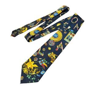 Vintage Leonard Paris Classic 100% Silk Tie 56”